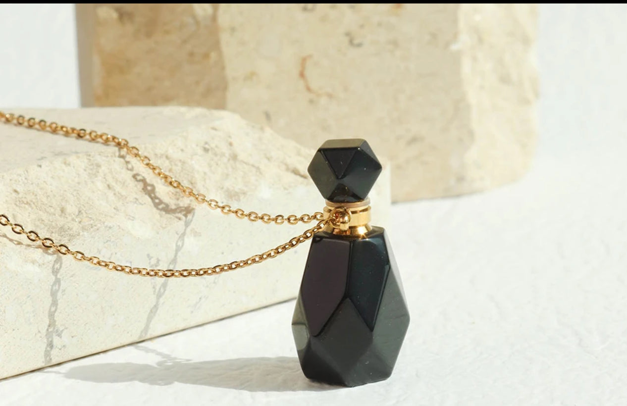 Collier pendentif Obsidienne