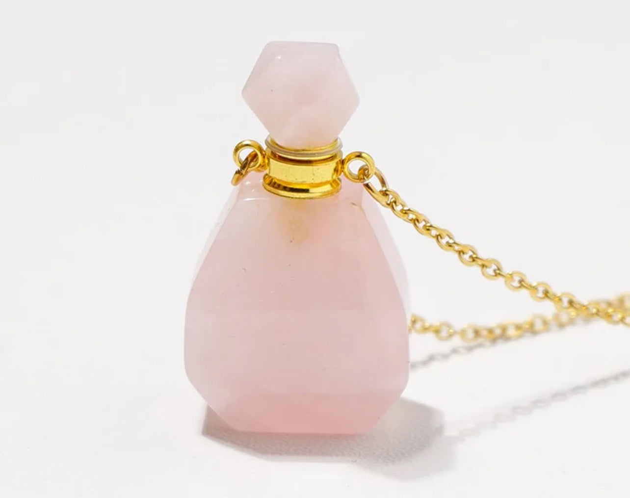 Collier pendentif Quartz rose