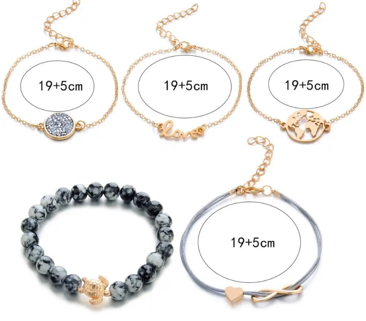 Set de 5 bracelets