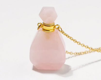 Collier pendentif Quartz rose